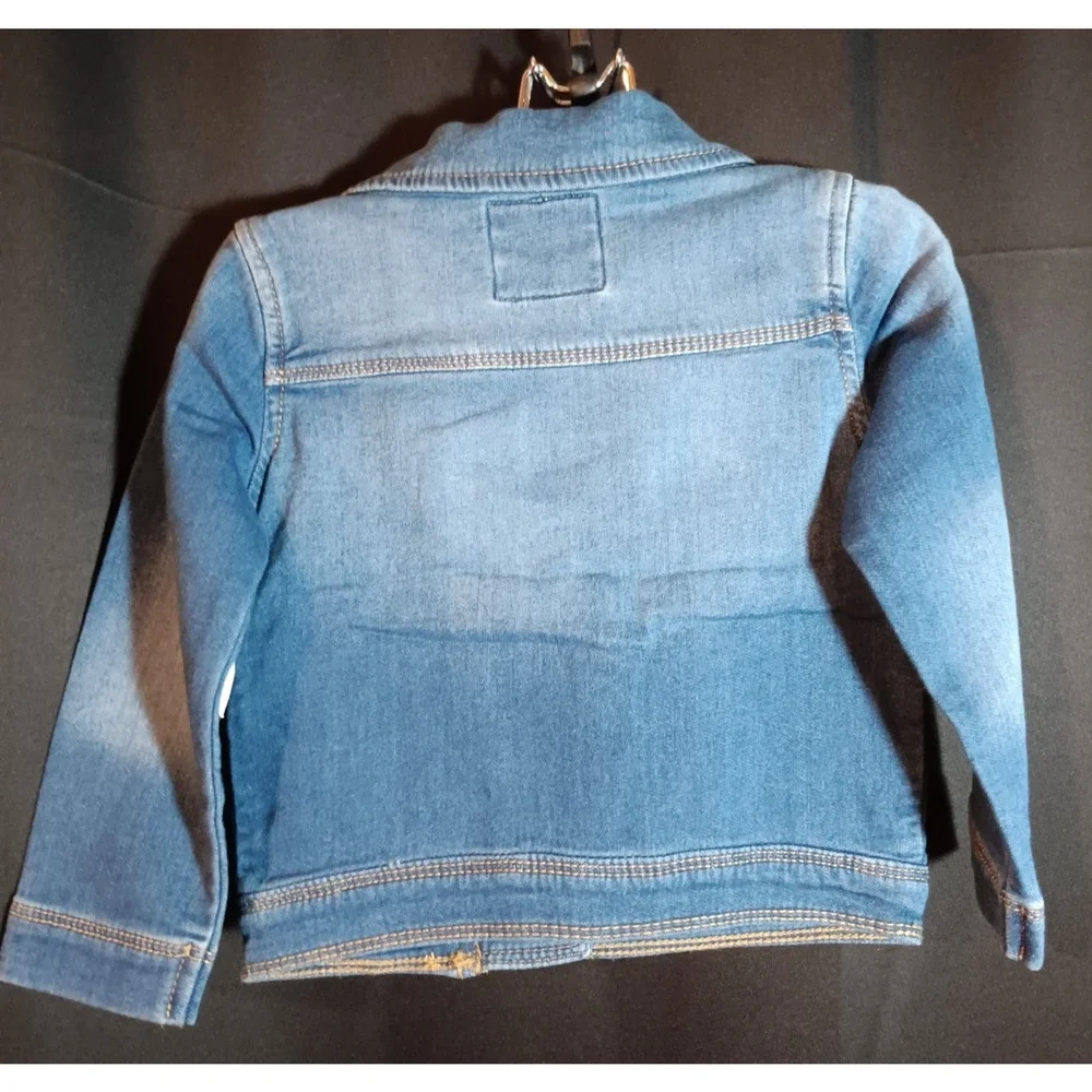 OshKosh B’gosh Girls Denim Jacket 2T Toddler Zip Up NWT Classic Jean Style